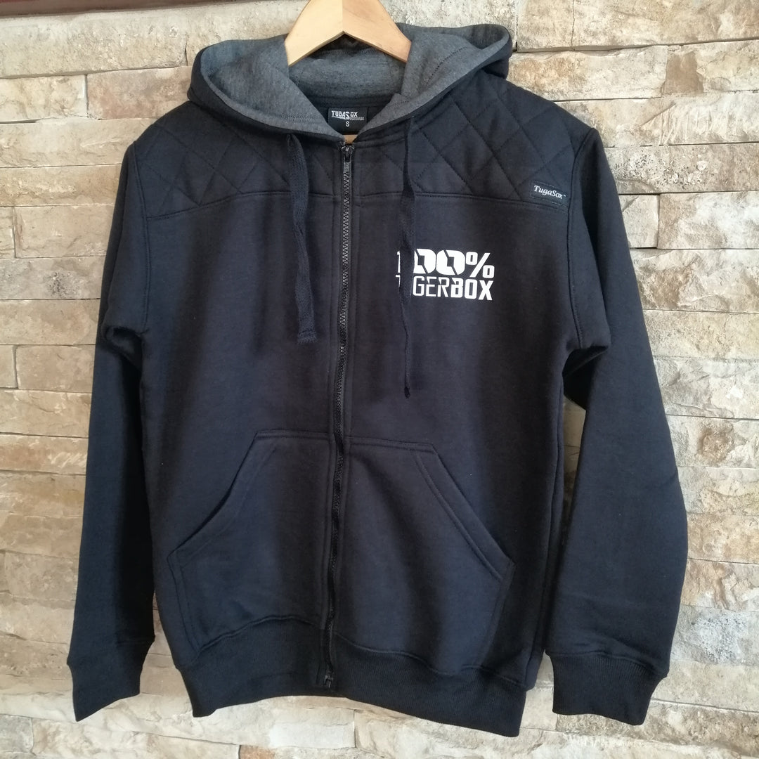 Unisex Black- Tiger Box Jackets | Black Unisex Zip-Up hoodies-100% Tiger Box