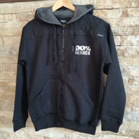 Unisex Black- Tiger Box Jackets | Black Unisex Zip-Up hoodies-100% Tiger Box