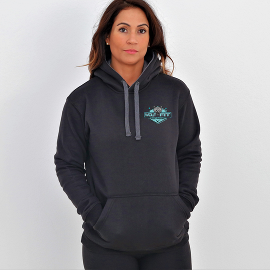 Pullover Hoodie Unissexo Black Wolf Fit | Unisex Pullover Hoodie Black - Wolf Fit
