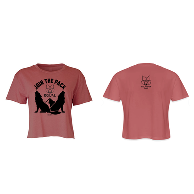 Crop T-shirt Equal Box CrossFit - Paprika