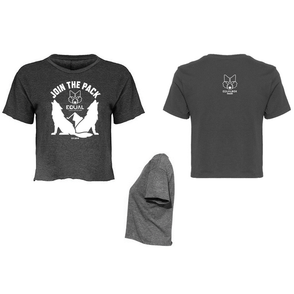 Crop T-shirt Equal Box CrossFit - Dark grey
