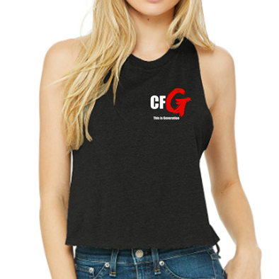 Racerback Crop Tank - CrossFit G  | Ladies Crop Tanks - CrossFit G