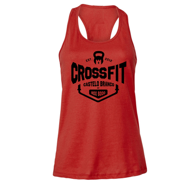 Top Tank Red & Green - CrossFit Castelo Branco |  Racerback Tank Red & Green with CrossFit Castelo Branco Logo
