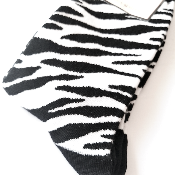 Zebra Print- Ladies Crew socks