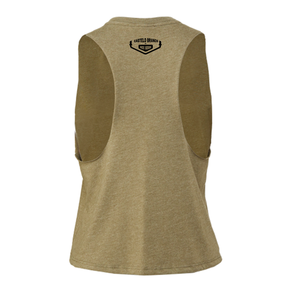 Racerback Crop Tank  Army Green CrossFit Castelo Branco | Ladies Crop Tanks Army Green - CrossFit Castelo Branco