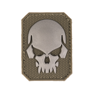 Olive Green PVC Skull 3D Patch