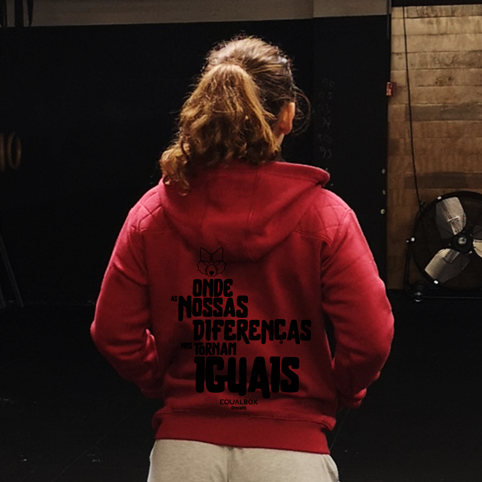 Casacos Unissexo Dark Red- Equal Box CrossFit | Dark Red Unisex Zip-Up hoodies-Equal Box CrossFit