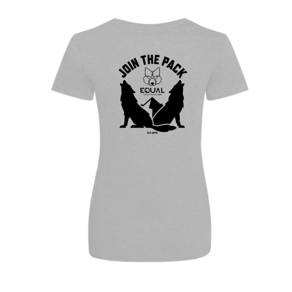 T-Shirts Femininas Equal Box CrossFit - L. Grey | Customized Ladies t-shirts - Equal Box CrossFit - L. Grey