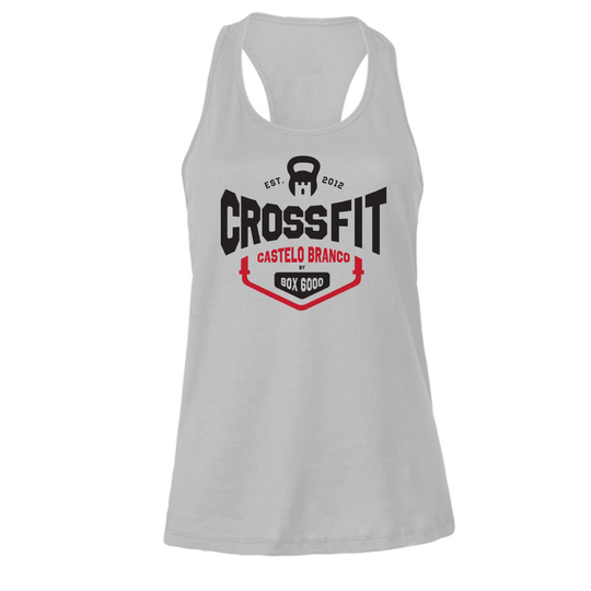 Top Tank Grey - CrossFit Castelo Branco |  Racerback Tank Grey with CrossFit Castelo Branco Logo