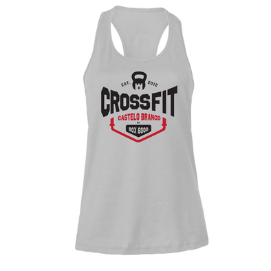 Top Tank Grey - CrossFit Castelo Branco |  Racerback Tank Grey with CrossFit Castelo Branco Logo
