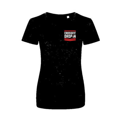 T-Shirts Femininas CrossFit Drop-In - Back | Ladies customized t-shirts - CrossFit Drop In - Black