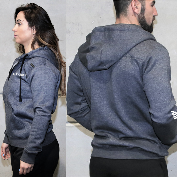 Casacos Unissexo Storm Grey- CrossFit Alphaden | Storm Grey Unisex Zip-Up hoodies-CrossFit Alphaden