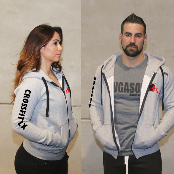 Casacos Unissexo - L. Grey CrossFit LX | Unisex Full zipper hoodies - L. Grey - CrossFit LX