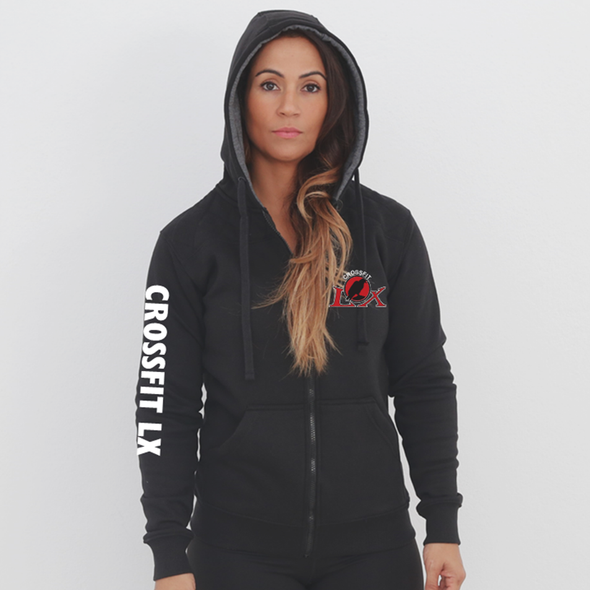 Casacos Unisexo - Black CrossFit LX | Unisex Full zipper hoodies -Black- CrossFit LX