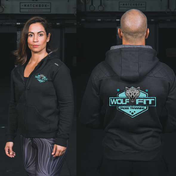 Casacos Unisexo - Black Wolf Fit | Unisex Full zipper hoodies -Black- Wolf Fit
