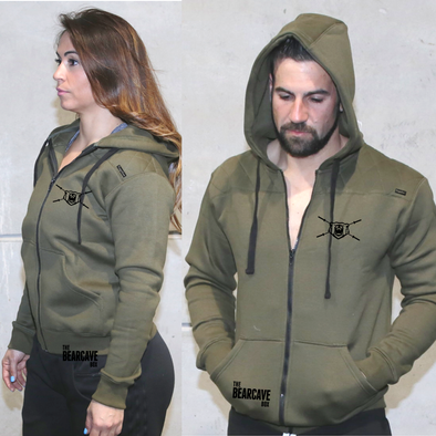 Casacos Unisexo - A. Green - The Bear Cave Box | Unisex Zip-Up hoodies- A. Green - The Bear Cave Box