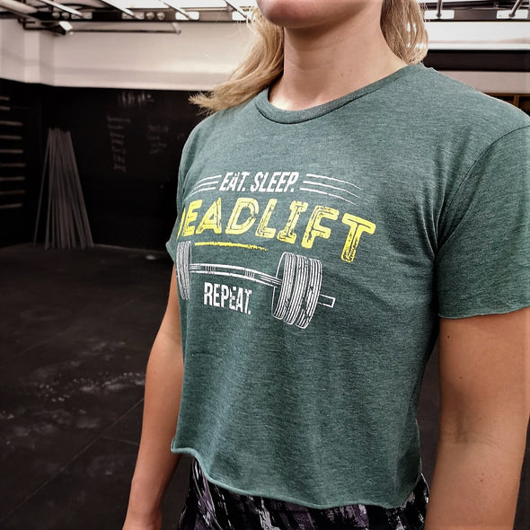 Eat, Sleep, Deadlift, Repeat - Crop T-shirt