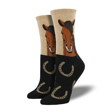 Horse Portrait - Ladies Crew socks