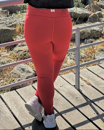 LEGGINGS Performance Red - TugaSox Fitness Store