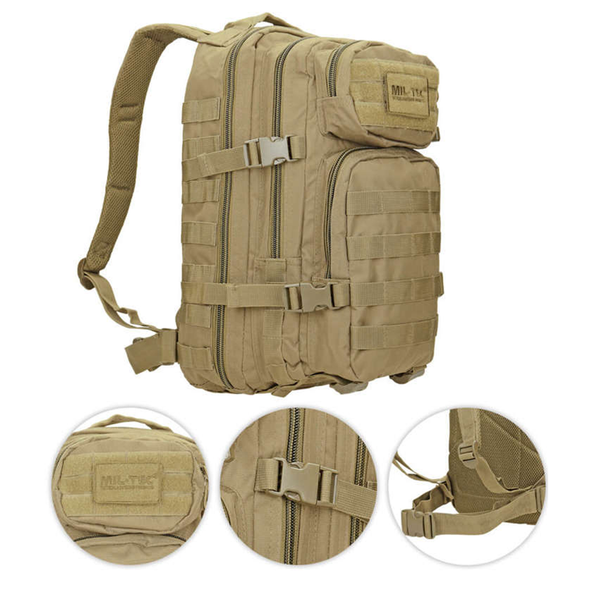 Mochila Mil-Tec MOLLE US Assault Pack Coyote 36L| Backpack Mil-Tec MOLLE US Assault Pack Coyote