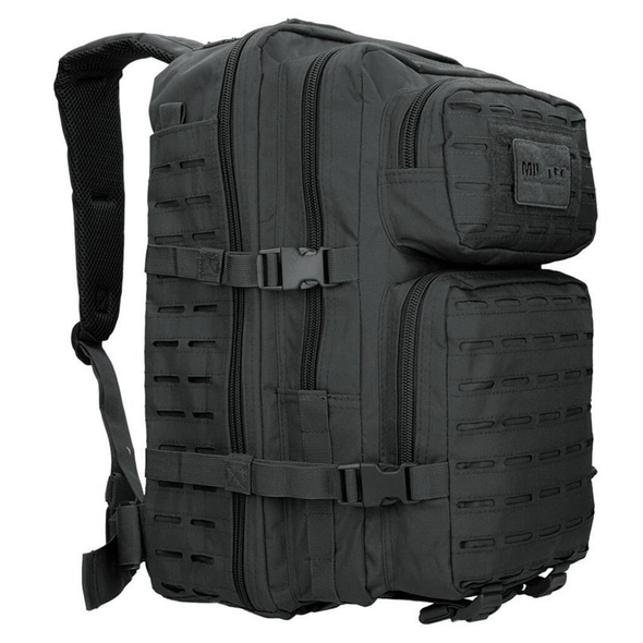 Mochila Mil-Tec Laser Cut Assault Pack - Black  36L| Backpack Mil-Tec Laser Cut Assault Pack - Black