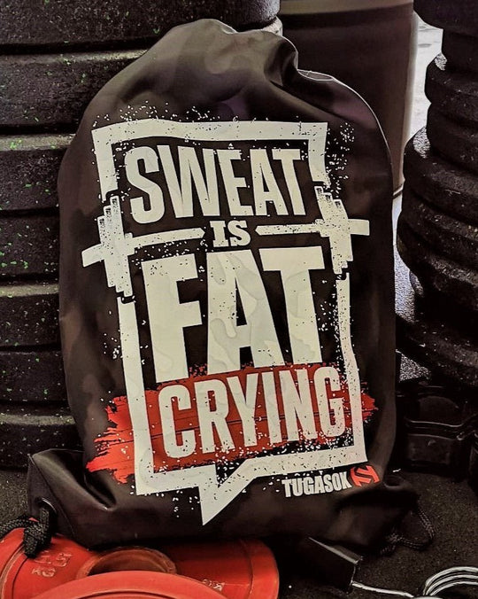 Sweat is fat crying GYM BAG - TugaSox Fitness Store