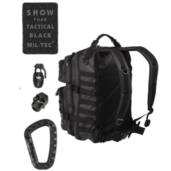 Mochila Mil-Tec Tactical Black Assault Pack 36L | Tactical Black Backpack Mil-Tec US Assault Pack Large
